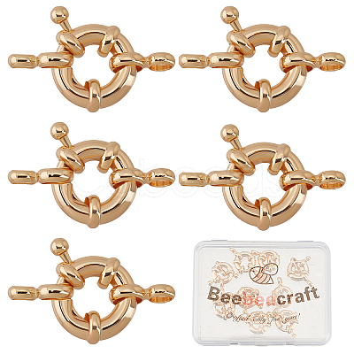 Beebeecraft Brass Spring Ring Clasps KK-BBC0002-66-1