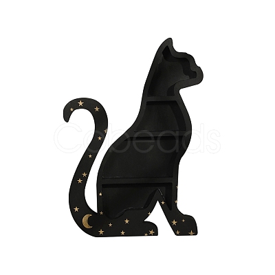 Wooden Cat Shelf for Crystals PW-WG8FB3D-02-1