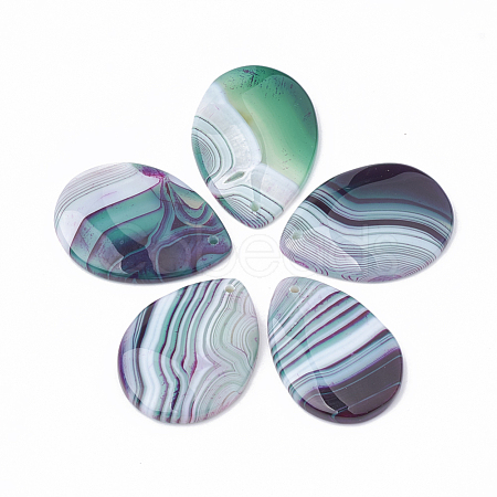 Natural Striped Agate/Banded Agate Pendants X-G-S205-01C-1