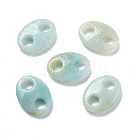 Natural Amazonite Connector Charms G-P467-01F-1