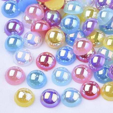 ABS Imitation Pearl Cabochons OACR-Q176-6mm-M-1