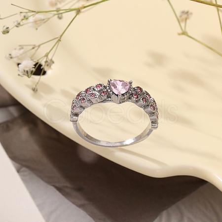 Alloy Rhinestone Plain Band Rings PW-WG5A413-06-1