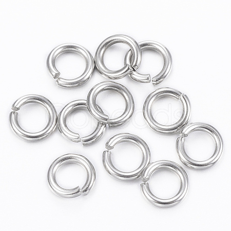 304 Stainless Steel Open Jump Rings X-STAS-H555-09P-1