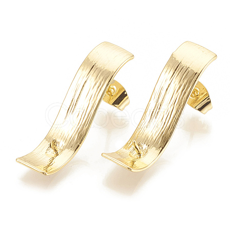 Brass Stud Earring Findings X-KK-S345-253-1