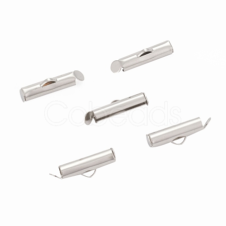 Iron Slide On End Clasp Tubes IFIN-R212-1.3cm-P-1
