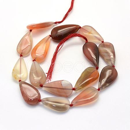 Natural South Red Agate Beads Strands G-E395-03C-1