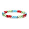 Fashionable Faceted Rondelle Glass Beads Stretch Bracelets for Women Girls Gift