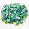 Glitter Glass Mosaic Tiles, Irregular Shape Mosaic Tiles, for DIY Mosaic Art Crafts, Picture Frames and More, Teal, 10mm, about 160pcs/set