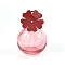 Flower Glass Spray Bottle, for Essential Oils, Perfume, Red, 4.6x7cm, Capacity: 30ml(1.01fl. oz)