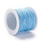 Braided Nylon Thread, DIY Material for Jewelry Making, Light Sky Blue, 0.8mm, 100yards/roll