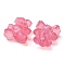 Luminous Transparent Acrylic Beads, Glow in the Dark, Bear, Pink, 18.5x17x12mm, Hole: 2.2mm