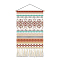 Geometry Pattern Polyester Bohemia Wall Tapestrys, for Home Decoration, with Wood Bar, Nulon Rope, Plastic Hook, Rectangle, Colorful, 500x350mm