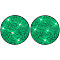 PVC Rhinestone Anti-slip Coaster, Silicone Cup Holder Insert Coaster, Flat Round, Green, 70mm