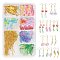 SUNNYCLUE DIY Flower Dangle Earring Making Kits, Including Glass Beads, Acrylic & 304 Stainless Steel & Iron Pendants, Brass Beads & Chains & Earring Hooks, Iron Findings, Mixed Color, 12x13x3mm, Hole: 1.2mm, 4 colors, 10pcs/color, 40pcs/box