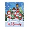 Christmas DIY Diamond Painting Kits, with Resin Rhinestones, Diamond Sticky Pen, Tray Plate and Glue Clay, Snowman, 400x300mm