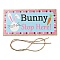 Wooden Wall Ornaments, with Jute Twine, Easter Hanging Decorations, for Party Gift Home Decoration, Rabbit, 10x20x0.2cm, Hole: 4mm