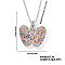 Brass Pave Colorful Cubic Zirconia Letter Pendant Box Chain Necklaces, Platinum, Letter W, 15.75 inch(40cm)