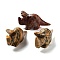 Natural Crazy Agate Carved Healing Rhinoceros Figurines, Reiki Energy Stone Display Decorations, 70.5x21.5x38mm