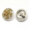 Alloy Rhinestone Buttons SNAP-A015-P-NR-2
