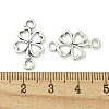 Tibetan Style Alloy Shamrock Connector Charms TIBE-I026-6013AS-3