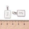 304 Stainless Steel Pave Shell Pendants STAS-G327-01P-J-3