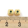 Brass Micro Pave Cubic Zirconia Beads KK-G490-18G-01-3