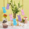 Olycraft 3 Bags 3 Colors Easter Theme Wooden Pendant Decorations HJEW-OC0001-32-5