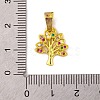 Brass Micro Pave Cubic Zirconia Pendants KK-E108-37G-01-3