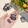 WADORN 6Pcs 3 Style Zinc Alloy Adjustable Buckles FIND-WR0010-85-3