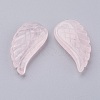 Natural Rose Quartz Pendants G-E435-B-17-2