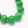 Natural Dyed Yellow Jade Gemstone Bead Strands G-R271-8mm-YXS19-2