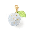 Flower Glass Pendant Decoration HJEW-TA00286-03-1