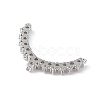 Rack Plating Brass Micro Pave Clear Cubic Zirconia Chandelier Component Link KK-C019-26P-3