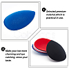 CHGCRAFT 6Pcs 6 Colors EVA Cloth Teardrop Fascinator Hat Base for Millinery AJEW-CA0002-78-4