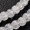 Synthetic Crackle Quartz Beads Strands X-GBA092-6MM-1
