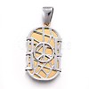 304 Stainless Steel Filigree Pendants STAS-O124-33M-3