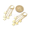 Brass Dangle Hoop Earrings EJEW-TA00265-3