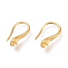 Brass Earring Hooks KK-H102-09G-1