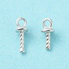 925 Sterling Silver Cup Pearl Peg Bails Pin Pendants STER-F053-01S-2