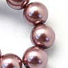 Baking Painted Pearlized Glass Pearl Round Bead Strands X-HY-Q330-8mm-58-3