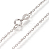925 Sterling Silver Cable Chain Necklaces STER-L059-12P-1