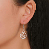 100Pcs 10 Styles Tibetan Style Alloy Pentacle Pendants TIBEP-CJ0001-60-6