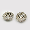 Brass Cubic Zirconia Beads ZIRC-F001-118P-1