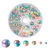 Rainbow ABS Plastic Imitation Pearl Beads OACR-YW0001-03G-1