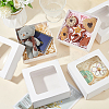 Square Paper Storage Gift Boxes with Clear Visible Window CON-WH0095-64A-5