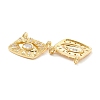 Rack Plating Brass Cubic Zirconia Pendants KK-D073-25G-07-2