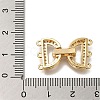 Brass Micro Pave Clear Cubic Zirconia Fold Over Clasps KK-H480-40G-3