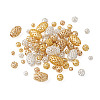 Kissitty 105Pcs 12 Styles Brass Hollow Beads KK-KS0001-27-12