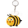 PVC Plastic Bees Pendant Keychain WG72773-01-1