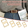 Olycraft 4Pcs 4 Styles Brass Tri-Glide Adjuster Buckles Clasps FIND-OC0003-44-6